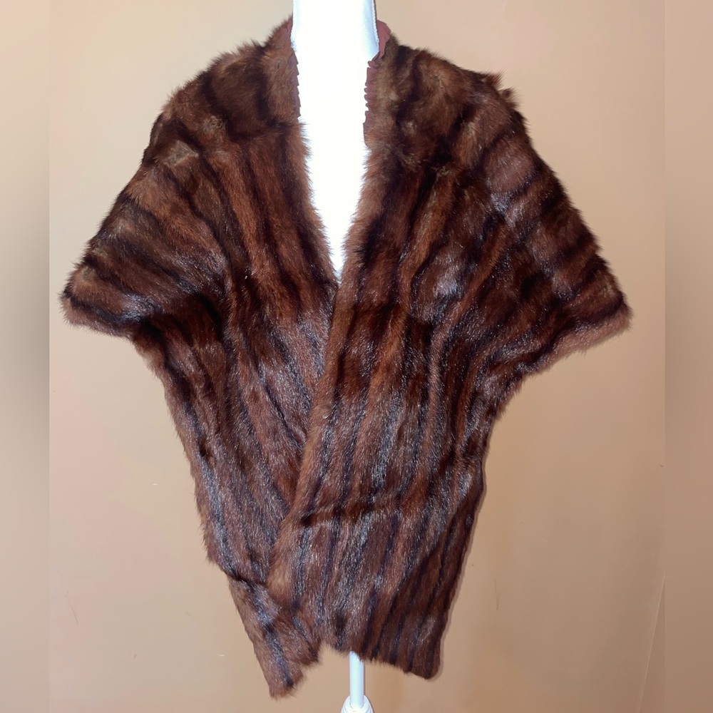 Genuine Mink Fur Stole Vintage